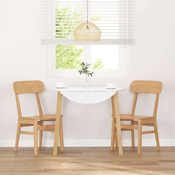 vidaXL Krzesła do jadalni 2 szt. lite drewno guma