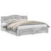 vidaXL Ramka ł&oacute;żka Betonowy szary 180 x 200 cm Drewno inżynieryjne