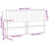 vidaXL Tapicerowane wezgłowie Jasnoszary 200 cm Lite drewno sosnowe