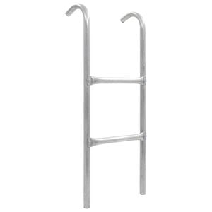 vidaXL 2-stopniowa drabinka do trampoliny, stalowa, srebrna, 72 cm (odpowiednie dla wysokości 65 cm)