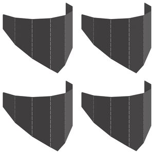 vidaXL Krawężnik do trawnika 4 szt. 100 x 45 cm Stal Czarny
