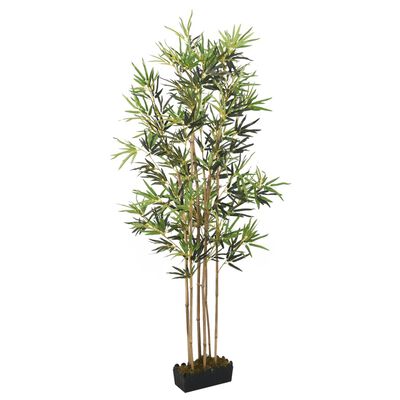 vidaXL Sztuczny bambus, 552 liście, 120 cm, zielony