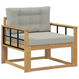 vidaXL Środkowa sofa ogrodowa Poliester Biały