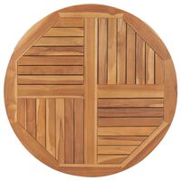 vidaXL Blat stołu, lite drewno tekowe, okrągły, 2,5 cm, 90 cm