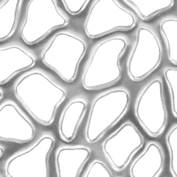 vidaXL Stolik do kawy z odlewanego aluminium, 70 x 30 cm, srebrny