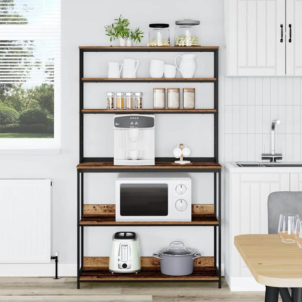 vidaXL P&oacute;łka kuchenna Stare drewno 100 x 40 x 168 cm