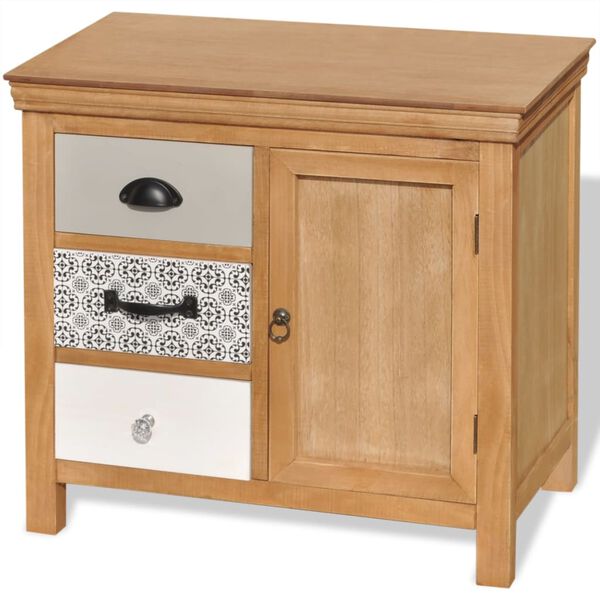 vidaXL Szafka, kredens z szufladami 65x35x60 cm, eukaliptus