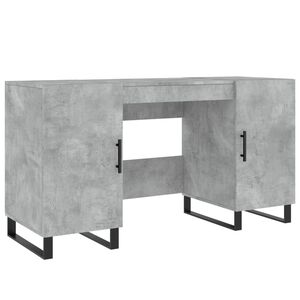 vidaXL Biurko, szarość betonu, 140x50x75 cm, materiał drewnopochodny