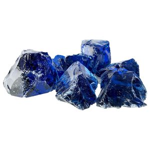 vidaXL Kamienie Ogrodowe Niebieski 12 cm Szkło