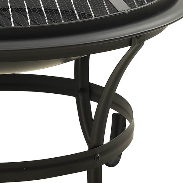 vidaXL Palenisko i grill 2-w-1, z pogrzebaczem, 56x56x49 cm, stal