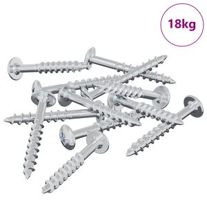 vidaXL Śruba 7792 pcs Srebrny 9,8 x 35 mm Żelazo