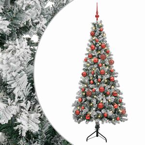 vidaXL Sztuczna choinka z bombką 120 cm 150 LED Ciepła biel