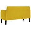 vidaXL Sofa dwuosobowa ż&oacute;łta 109 cm aksamitna