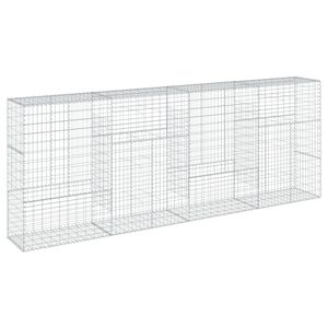 vidaXL Kosz gabionowy z pokrywą, 400x50x150 cm, galwanizowane żelazo