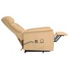 vidaXL Podnoszony fotel masujący, kremowy, obity mikrofibrą