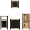 vidaXL Zestaw mebli łazienkowych z p&oacute;łką 4 pcs Brązowy Drewno z mango