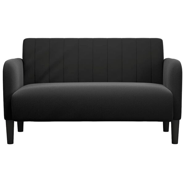vidaXL Sofa dwuosobowa czarna 109 cm aksamitna