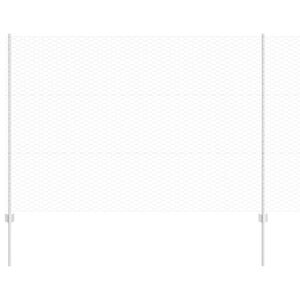 vidaXL Ogrodzenie z słupkiem Srebrny 1,5 x 25 m Stal