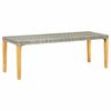 vidaXL Ławka ogrodowa, 80 cm, polirattan, szara