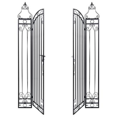 vidaXL Ozdobna brama ogrodowa z kutego żelaza, 122 x 20,5 x 160 cm