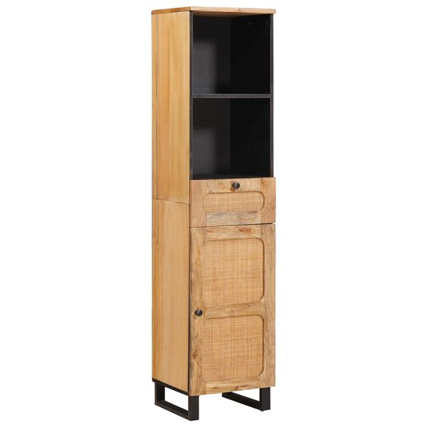 vidaXL Zestawy łazienkowe z szufladą 3 pcs Naturalny Drewno z mango