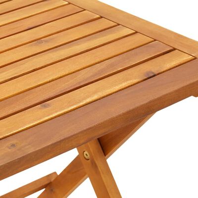 vidaXL Leżak ze stolikiem, polirattan i lite drewno akacjowe