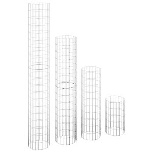 vidaXL Kosze gabionowe, okrągłe, 4 szt., &Oslash;30x50/100/150/200 cm