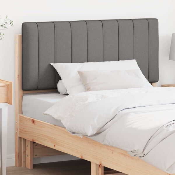 vidaXL Tapicerowane wezgłowie Z zagł&oacute;wkiem Brązowy i jasnoszary 100 cm