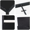 vidaXL Zestaw do jadalni w ogrodzie z poduszką 9 pcs Czarny polirattan