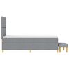 vidaXL Ł&oacute;żko sprężynowe z materacem Jasnoszary 80 x 200 cm tkanina