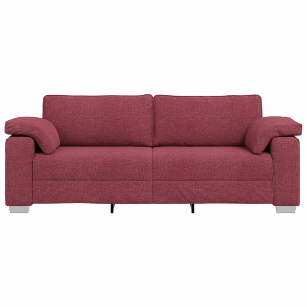 vidaXL Sofa Czerwone wino 219 x 77 x 82 cm tkanina