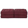 vidaXL Modułowa sofa 2 pcs Bordowy 140 x 70 x 36 cm tkanina