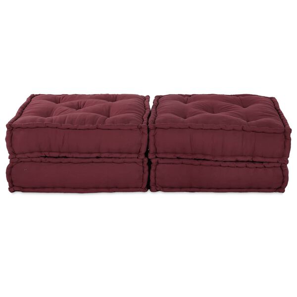 vidaXL Modułowa sofa 2 pcs Bordowy 140 x 70 x 36 cm tkanina