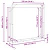 vidaXL Stojak na drewno opałowe z drutem stalowym, 200x40x200 cm