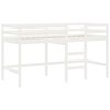 vidaXL Rama ł&oacute;żka dla dzieci z drabinką, biała, 90x200 cm, lita sosna