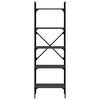 vidaXL 5-poziomowy regał na książki, czarny, 56x31,5x174 cm