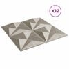 vidaXL Panele ścienne 12 pcs Beton origami 50 x 50 cm Pianka XPS