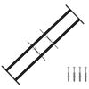 vidaXL Krata bezpieczeństwa do okien z 2 poprzeczkami 3 pcs 63-114 cm