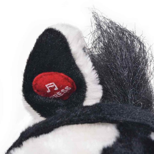 vidaXL Pluszowy konik, stojący, czarno-biały, XXL