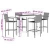 vidaXL 5-cz. zestaw mebli barowych do ogrodu, czarny
