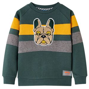 Bluza dziecięca, ciemnozielona, 104