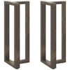 vidaXL Nogi do stołu barowego w kształcie litery T 2 szt. Czarne 50x35x(100-101) cm Stal