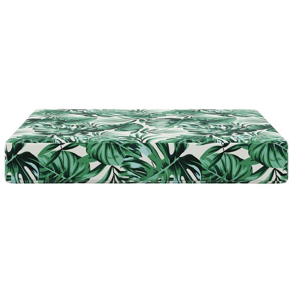 vidaXL Poduszka do sofy na zewnątrz Wz&oacute;r liścia 60 x 60 x 8 cm