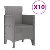 vidaXL Zestaw do jadalni w ogrodzie 11 pcs Jasnoszary polipropylen