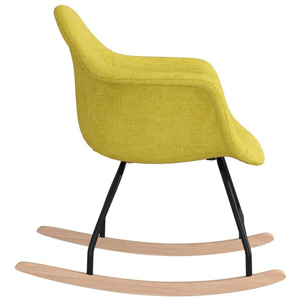 vidaXL Fotel bujany, zielony, tapicerowany tkaniną