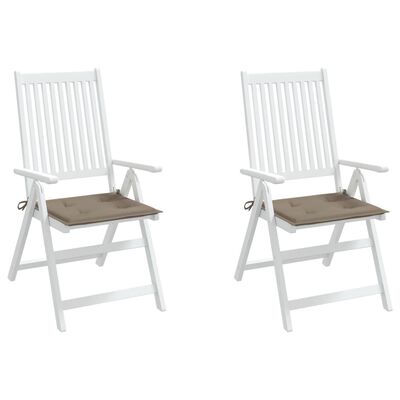 vidaXL Poduszki na krzesła ogrodowe, 2 szt., taupe, 50x50x3 cm