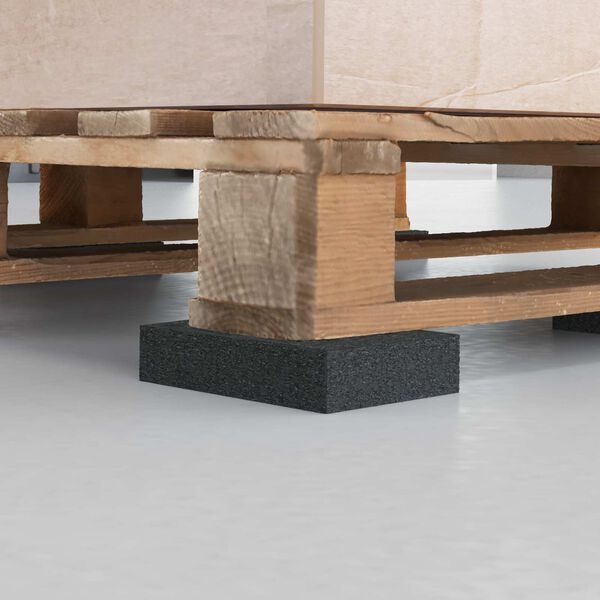 vidaXL Podkładka Gumowa 25 pcs Czarny 9 x 6 x 2 cm Guma