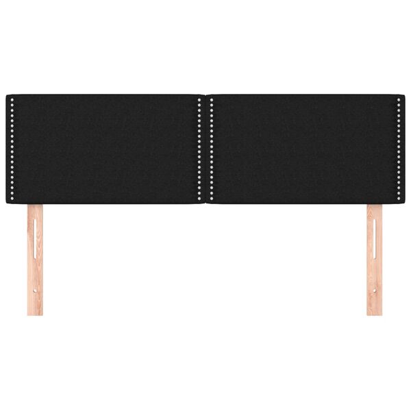 vidaXL Zagł&oacute;wki, czarne, 144x5x78/88 cm, tkanina