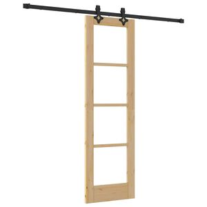 vidaXL Drzwi przesuwne ORKDAL 61 x 198,5 cm Naturalny i czarny