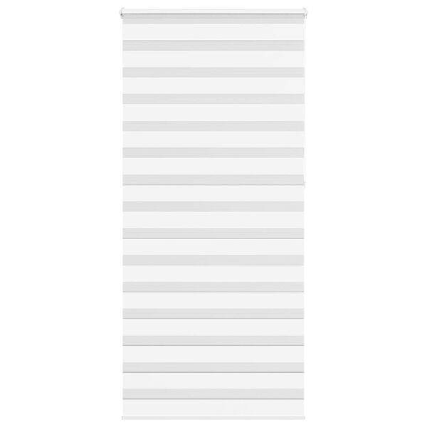 vidaXL Roleta zebra, biała, szerokość tkaniny 100,9 cm, poliester